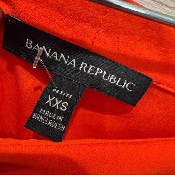 Banana republic orange flowy chiffon off shoulder boho top ❤️ - Picture 4 of 7